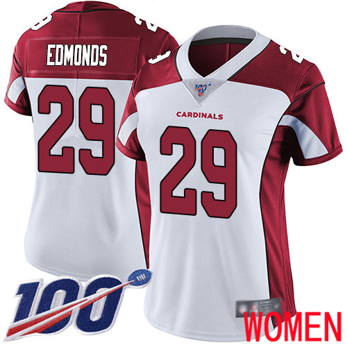 Arizona Cardinals Limited White Women Chase Edmonds Road Jersey NFL Football #29 100th Season Vapor Untouchable->women nfl jersey->Women Jersey
